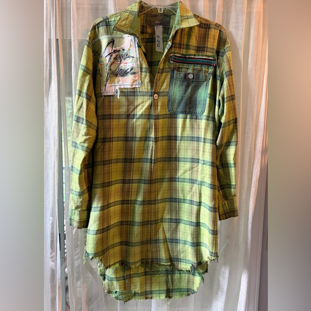 Origami Crane dress/tunic/shirt S EUC